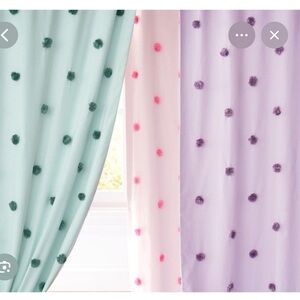 NEW WITHOUT TAG Pottery Barn Teen PBTEEN pom Pom lavender Blackout Curtain 1pcs